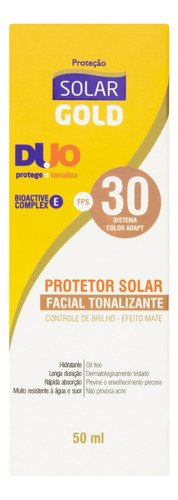 Protetor solar  Solar Gold  Duo Tonalizante 30FPS  50mL