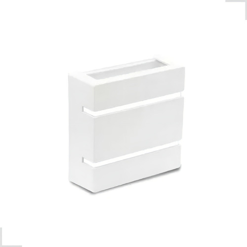 Arandela Luminária Slim 2 Frisos Interna E Externa Led G9 Br Estrutura Branca