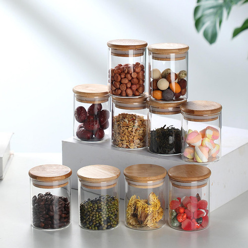 Juego De 10 Botes De Té De Vidrio Con Tapa Para Salón De