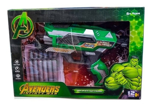 Pistola De Dardos De Hulk, La Caja Mide 23x30cm 