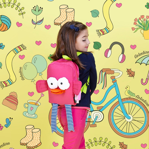 Mochila Infantil Nene Nena Escolar Jardín Pajarito Artentino