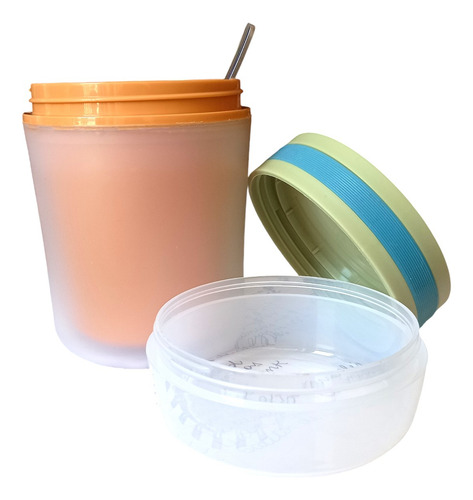 Vaso Con Contenedor Y Cuchara Casaideas