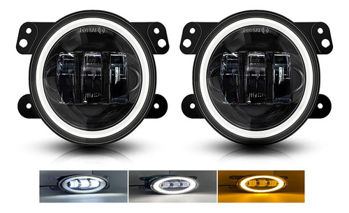 Par 4  Led Faros Niebla Universal Jeep Wrangler Luz Drl