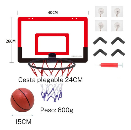 Aro De Basquet Mini Tablero Juego Hogar Oficina Accesorios