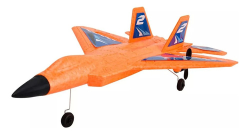 Avión R/c Combate Giro 360o C/estabilizador 25 Cm Original Colornaranja