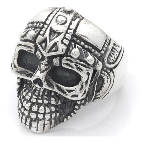 Anillo Skull Calavera Romana Plata 925 Rocker Biker