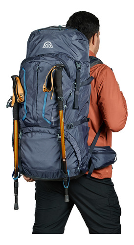 Mochila Expedicion Everdin 85 Litros Azul Marino Doite