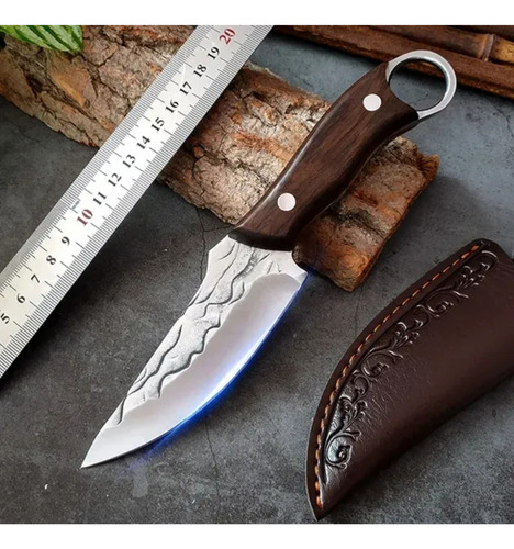 Cuchillo Pra Autodefensa Caza, Pesca Y Deshuesador Con Funda
