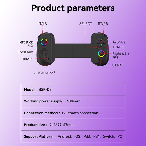 Consola De Juegos Extensible Para Teléfonos Consola Switch
