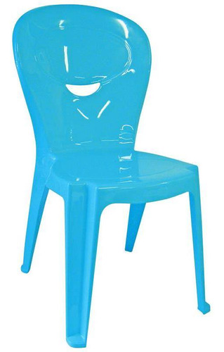 Cadeira Plastica Monobloco Infantil Vice Azul Desenho Do Tecido Sem Tecido