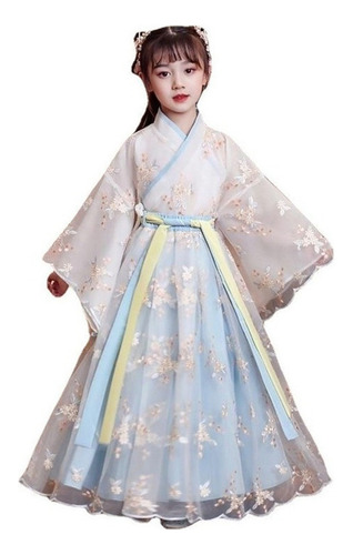 Vestido Antiguo De Estilo Chino De Hadas Hanfu Para Niñas