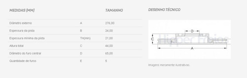 Disco E Pastilha Freio Dianteiro T-cross Highline Tsi 1.4