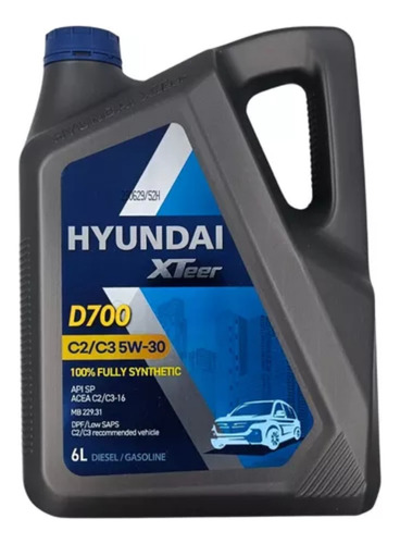 Aceite 5w30 Hyundai Xteer Diesel Ultra C3 Dpf 6lts