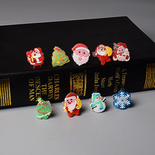 - Para 50 Anillos De Juguete Navideños Brillantes Para Niños