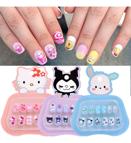 Mini Pegatinas De Uñas De Dibujos Animados Desmontables Para