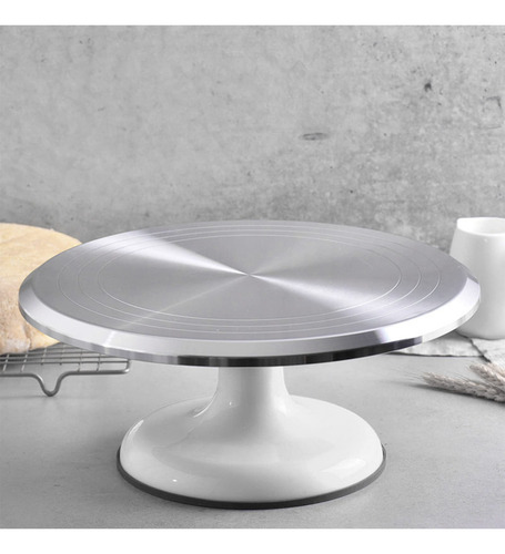 Soporte Giratorio Para Pasteles, Bordes Redondeados Plato