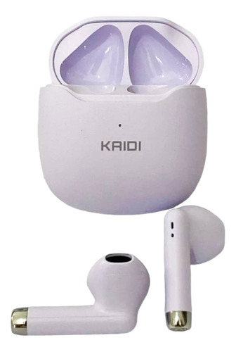 Fone De Ouvido In-ear Sem Fio Kaidi Tws Bluetooth 771 Roxo Com Luz Led