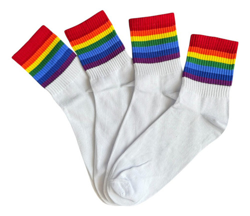 Waa Tin Largo Rayas Orgullo Gay Lgbt Arcoiris 23-26 Cm 1