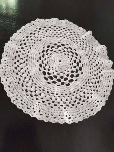Centro Mesa Carpeta Crochet Circular 44 Cm