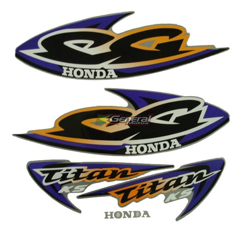 Kit Adesivo Jogo Faixas Moto Honda Titan 125 2000 Ks Prata