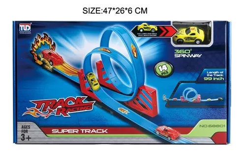 Pista Carrinho Fricção Looping Spin Alta Velocidade Radical - I