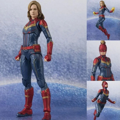 Figuras De Acción Shf Marvel Anime Captain Marvel De 15 Cm