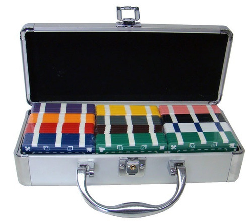 Poker Estuche 60 Fichas Rectangulares De 32 Gramos C/u