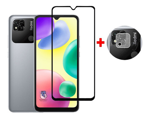 Imagen 1 de 7 de Vidrio Templado Para Xiaomi Redmi 10a + Vidrio Cámara Traser