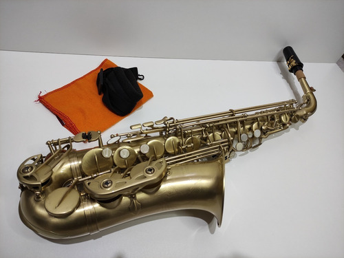 Saxofone Mib Alto Michael Escovado Dourado Estado De Novo