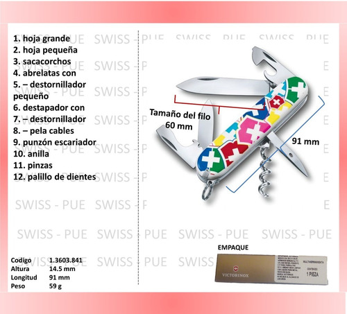 Imagen 2 de 3 de Navaja Spartan 12 Uso Vx Colors Victorinox (1.3603.841)