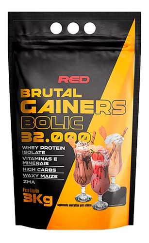 Hipercalórico Brutal Gainers Bolic (red Series) 32.000 3kg Sabor Chocolate
