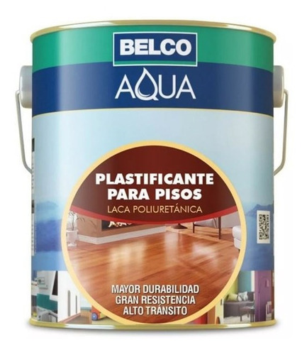 Laca Plastificante Pisos Madera Brillante Sat Belco Aqua 4 L