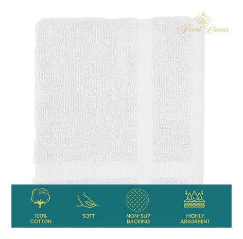 Pearl Linens Alfombrilla Baño Algodon Para Bañera 6 Toalla X