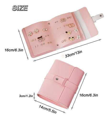 Bolsa Multifuncional Para Guardar Pendientes,portátil Rosa