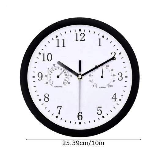 Reloj De Pared Al Aire Libre Combo De Higrómetro De Reloj Pa