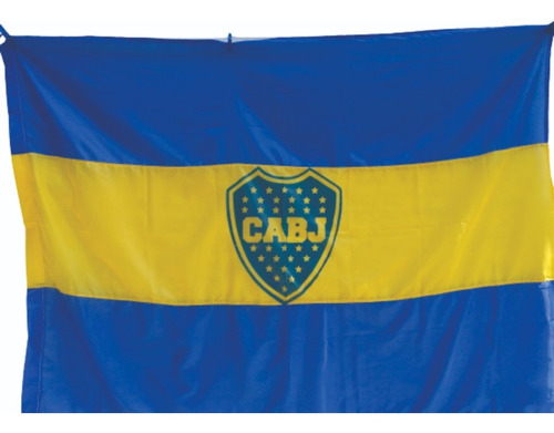 Bandera De Boca Con Escudo 2 X 1.50