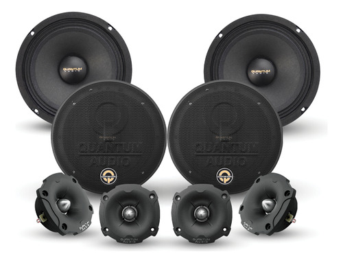 Set De Medios Quantum 6.5 Pulgadas Qpro6k4mt 500w Max