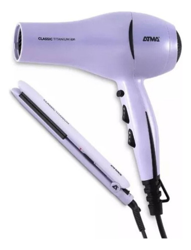 Secador De Pelo Planchita De Pelo Atma Ck4020p Titanium Beauty