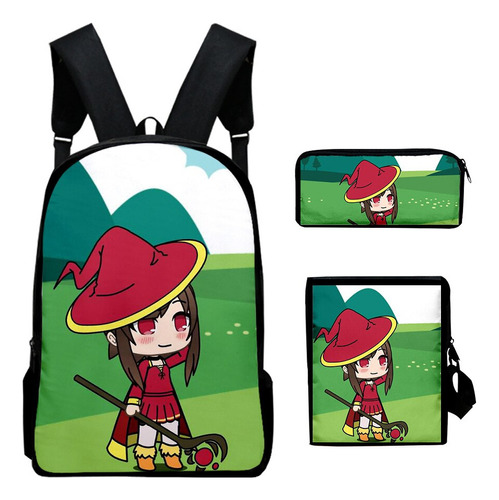 2021 Gran Oferta Gacha Life Merch Conjunto De Mochila 3 Piez