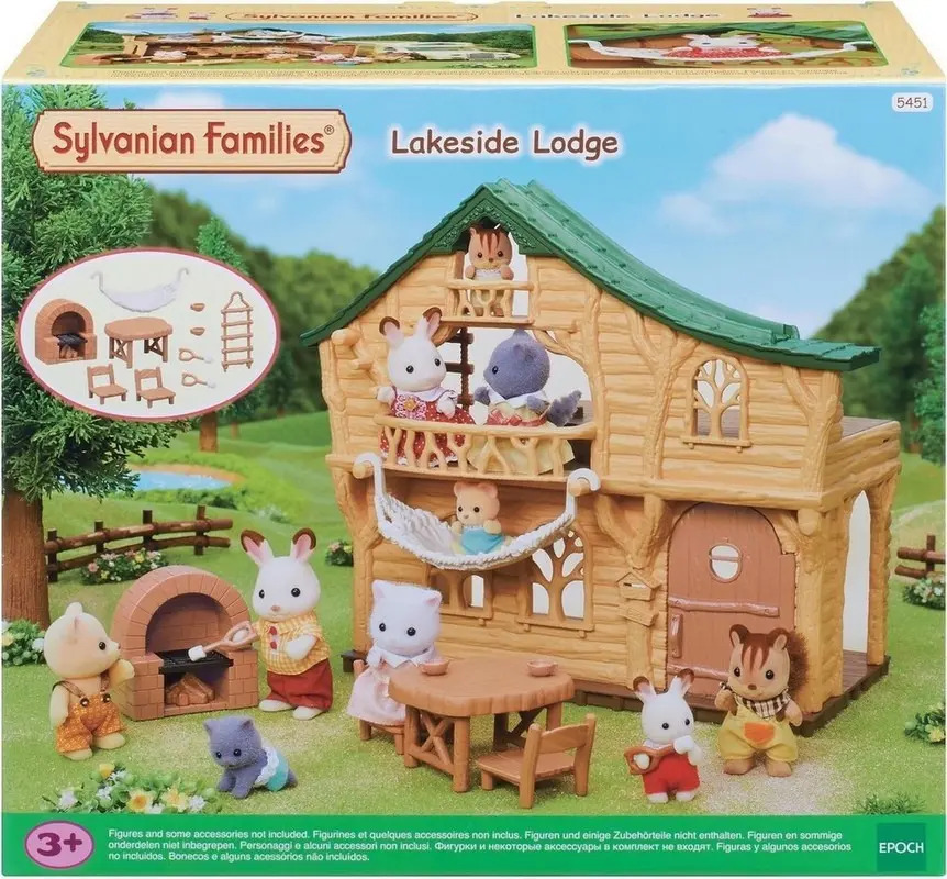 Casa de bonecas Epoch Sylvanian Families Casa Cabaña Lago 5451