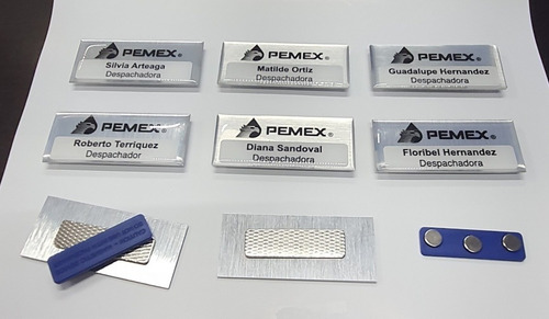 10 Gafetes De Aluminio Con Recubrimiento De Resina E Imán.
