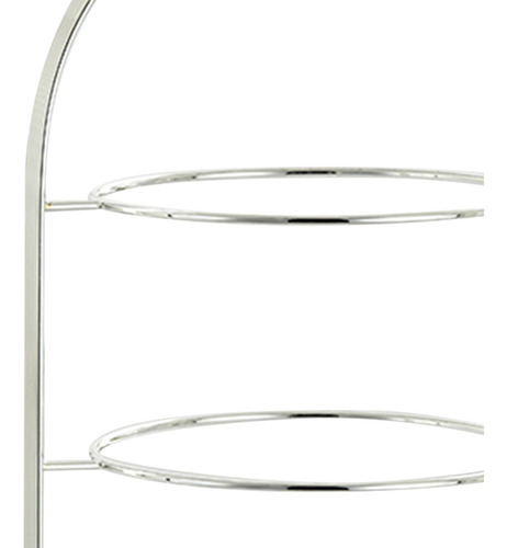 Soporte For Postres Plateado De Tres Niveles