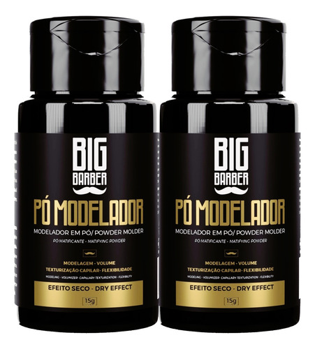Pomada Em Pó Modelador Big Barber 15g Pacote Com 2 Unidades