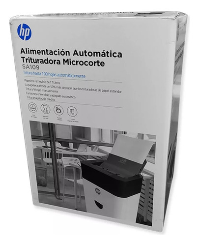 Destructora De Documentos Hp Microcorte 9/120 Hojas Sa109