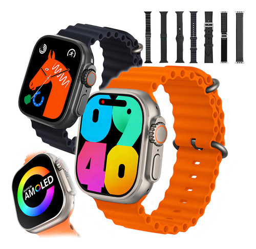Bml Relógio Smartwatch Bw35 Ultra 2 Android Ios Amoled Nfc Caixa Preto Pulseira Preto Bisel Preto Desenho Da Pulseira Mesh