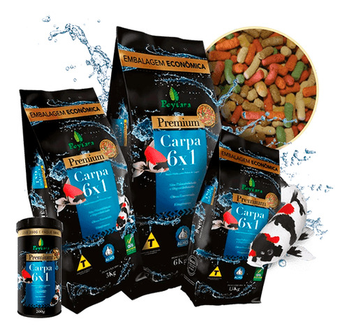 Poytara Carpa 6x1 Premium 3 Kg Ração Para Carpas