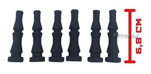 Kit 6 Coxim Centrifuga Mueller Menor De Borracha 6,8 Cm