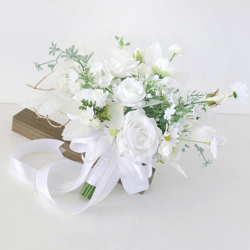Buquê De Noiva De Casamento Flor De Mão De Noiva Com Suporte