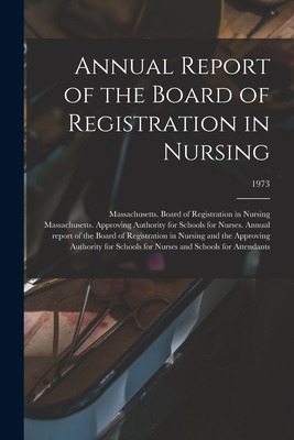 Libro Annual Report Of The Board Of Registration In Nursi...