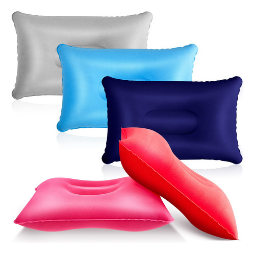 Almohada Inflable De Viaje 5 Piezas Portátil Y Compacta